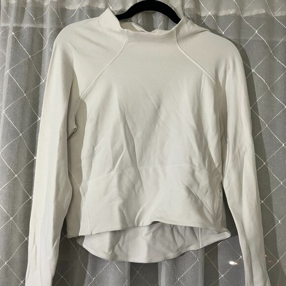 White lululemon cropped sweater size 10 - Picture 1 of 5